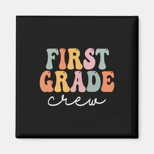 Crew Retro Groovy Vintag erster Schultag Magnet (Vorne)