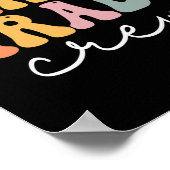 Crew Retro Groovy Vintag erster Schultag Poster (Ecke)