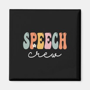 Crew Retro Groovy Vintag Happy First Day O Magnet