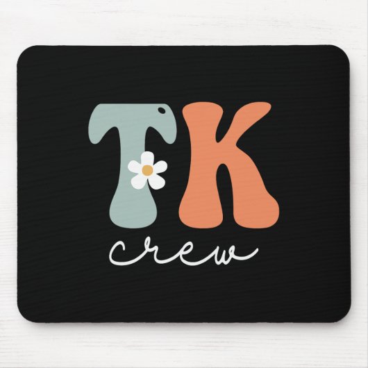 Crew Retro Groovy Vintage Frauen glücklich ersten Mousepad (Vorne)