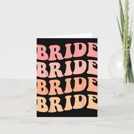 Crew Retro Wedding Bride Bachelorette P Karte (Vorderseite)