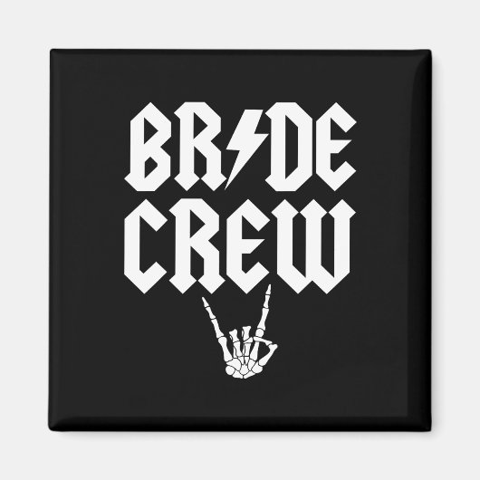 Crew Rock'n'Roll Gothic Halloween Bachelorette Par Magnet (Vorne)