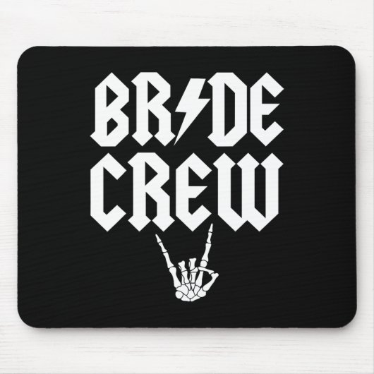 Crew Rock'n'Roll Gothic Halloween Bachelorette Par Mousepad (Vorne)