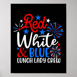Crew Rot-Weiß und Blauer Lunch 4. Jubiläum Poster