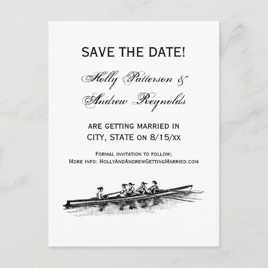 Crew Rowers Ankündigungspostkarte (Vorderseite)