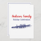 Crew Rowers Einladung (Vorne/Hinten)