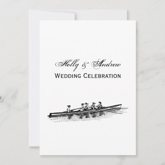 Crew Rowers Einladung (Vorderseite)