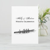 Crew Rowers Einladung (Stehend Vorderseite)