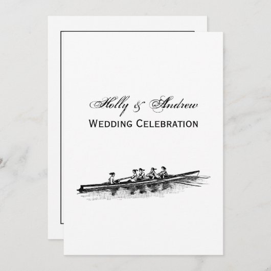 Crew Rowers Einladung (Vorne/Hinten)