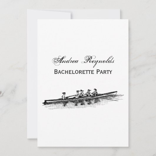 Crew Rowers Einladung (Vorderseite)