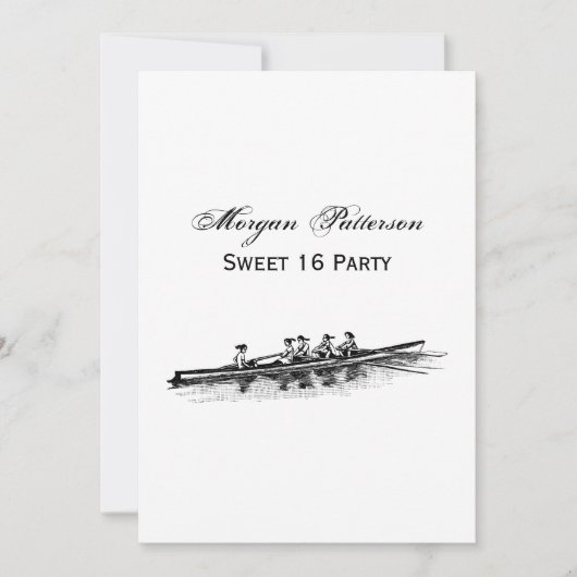 Crew Rowers Einladung (Vorderseite)