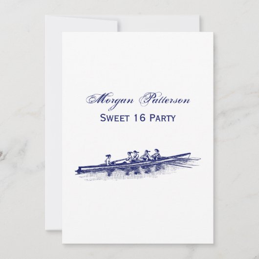 Crew Rowers Einladung (Vorderseite)