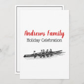 Crew Rowers Einladung (Vorne/Hinten)