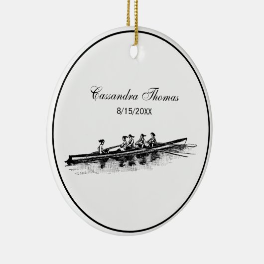 Crew Rowers Keramik Ornament (Rechts)