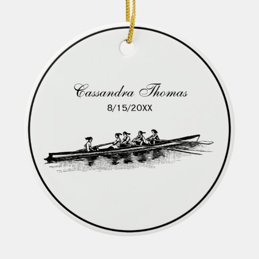 Crew Rowers Keramik Ornament (Vorne)