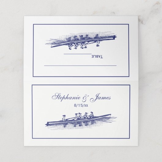 Crew Rowers Platzkarte (Außenseite Aufgefaltet)