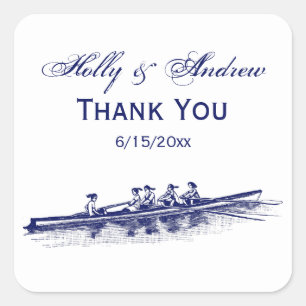 Crew Rowers Quadratischer Aufkleber