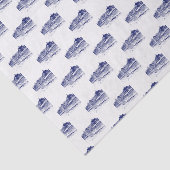 Crew Rowers Rennen mit Boathouse Blue Seidenpapier (Ausschnitt)