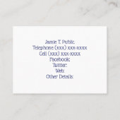 Crew Rowers Rennen mit Boathouse Blue Visitenkarte (Rückseite)