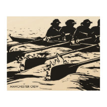 Crew-Rudersport-hölzerne Kunst in Schwarzweiss