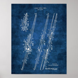 Crew Ruwing Poster Patentdiagramm der Rudermaschin