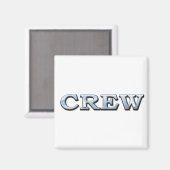 Crew Sailing Text Illustration Magnet (Vorderseite/Rückseite)
