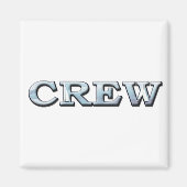 Crew Sailing Text Illustration Magnet (Vorne)