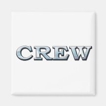 Crew Sailing Text Illustration Magnet