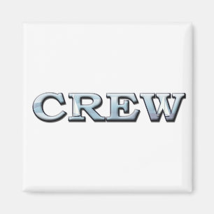 Crew Sailing Text Illustration Magnet