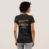 Crew-Shirt-erwachsener Frau des Fall-Festival-08 T-Shirt (Schwarz voll)