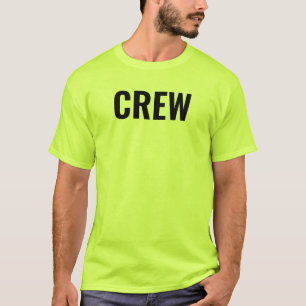 Crew Sicherheit Grüne, beidseitige Druckmitarbeite T-Shirt