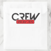 Crew Snowden Rechteckiger Aufkleber (Tasche)
