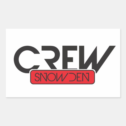 Crew Snowden Rechteckiger Aufkleber (Vorderseite)