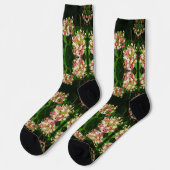 Crew Sockelt schwarze Blume niedlich Socken (Linkes Detail)