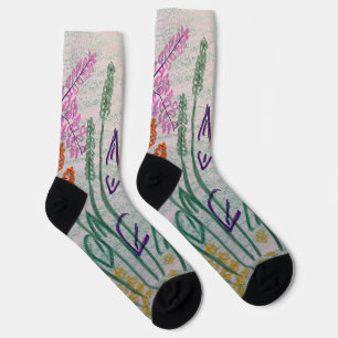 Crew Socken Abstrakte Botanicals-Design