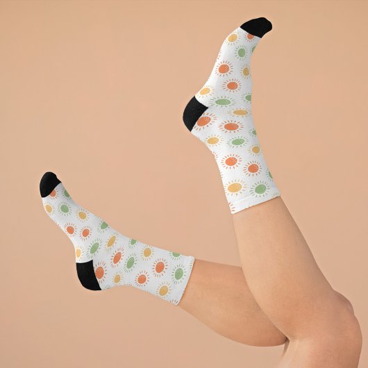 Crew Socken aus farbenfroher Sonnenblende