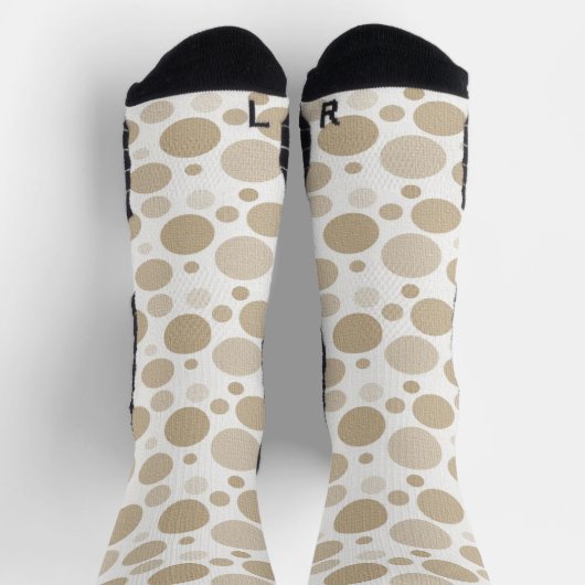 Crew Socken Beige Circles (Oben)
