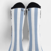 Crew Socken Blau & Weiß Streifen (Oben)