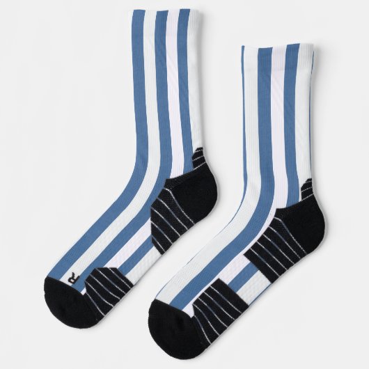 Crew Socken Blau & Weiß Streifen (Links)