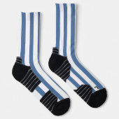 Crew Socken Blau & Weiß Streifen (Rechts)