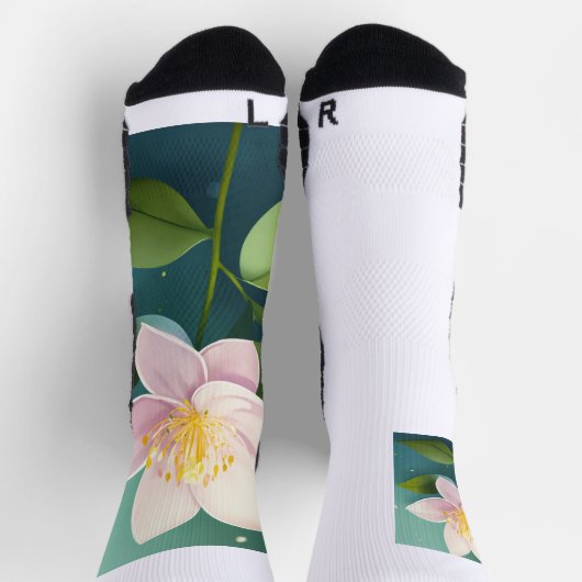 Crew Socken Blume gedruckt (Oben)