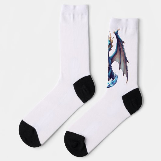 Crew Socken Drache schlüpft aus Kristall  (Linkes Detail)