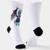 Crew Socken Drache schlüpft aus Kristall  (Gewinkelt)