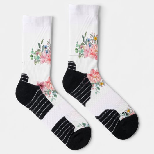 Crew Socken farbenfrohe Blumen (Rechts)