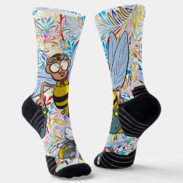 Crew Socken farbenfrohe Blütenbespannung