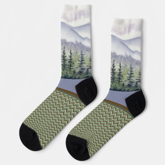 Crew-Socken für Bergwälder Socken (Linkes Detail)