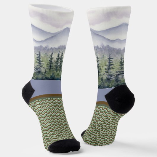 Crew-Socken für Bergwälder Socken (Gewinkelt)