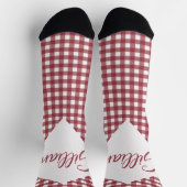 Crew Socken für Rot und Weiß Schachbretter individ (Oben)