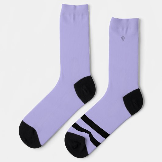 Crew-Socken für Schwarze und Lavendel Socken (Linkes Detail)