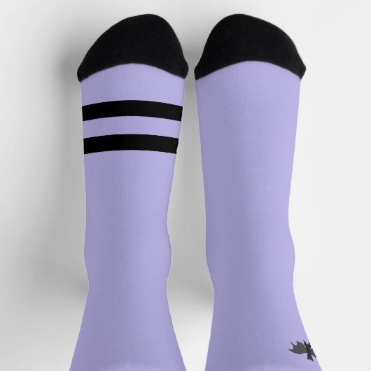 Crew-Socken für Schwarze und Lavendel Socken (Oben)